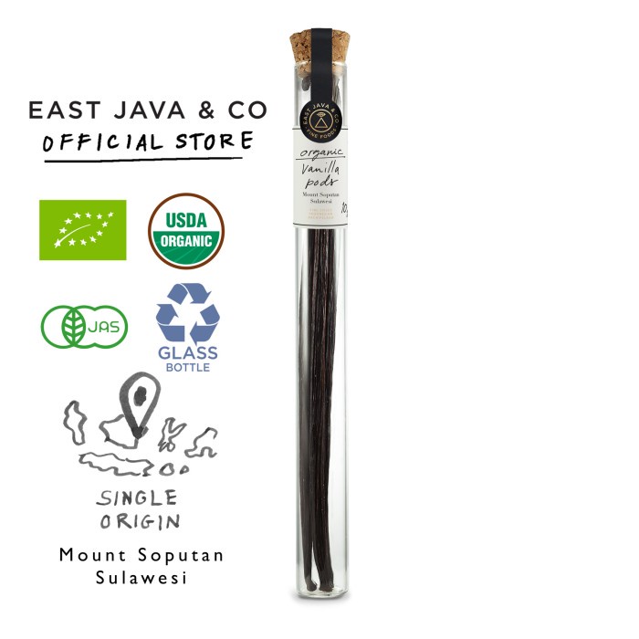

Termurah [ Best Seller ] East Java & Co Organic Vanilla Pods - 10g (Biji Vanila Organik)