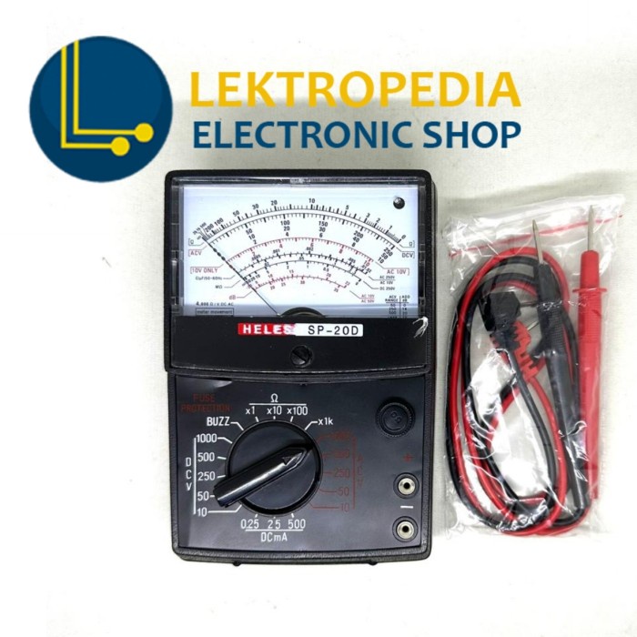 Multitester Analog HELES SP-20D Kecil Multimeter Avometer manual SP20D