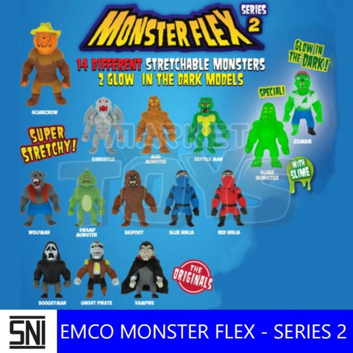 EMCO Monster Flex Series 2 Mainan Anak elastis Vampire Skull Pirate
