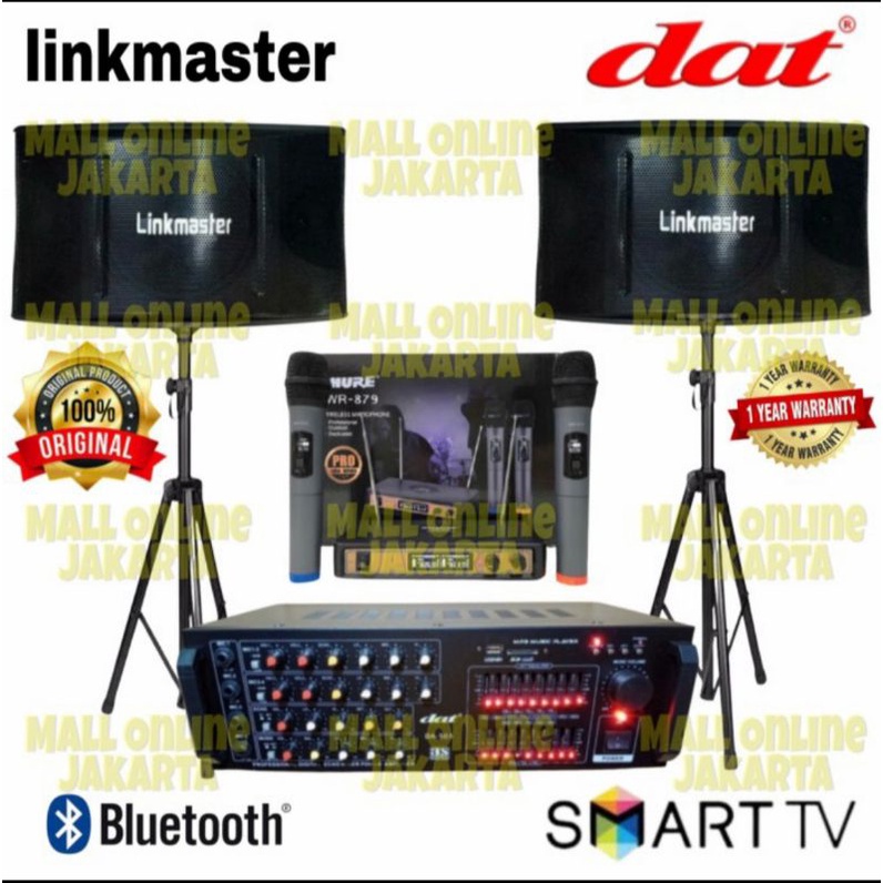 Paket Karaoke LinkMaster 10inch Sound System Amplifier dat Original