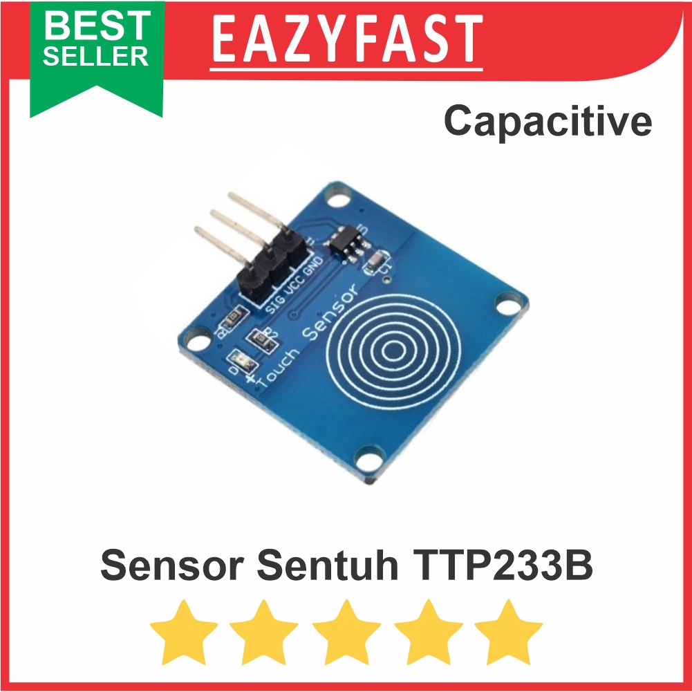 Modul Saklar Sentuh TTP223B TTP 223 223B TTP223 Touch Switch Button Latch Lock Toggle Module