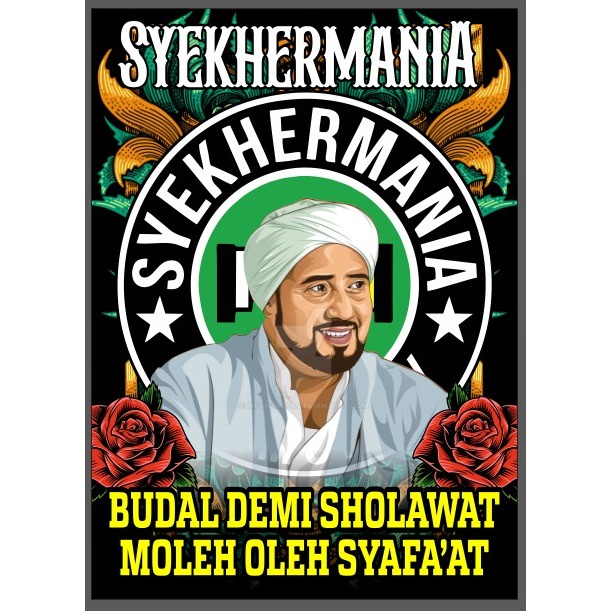 MINI FLAG SYEKHERMANIA BUDAL DEMI SHOLAWAT 100 X 75 CM