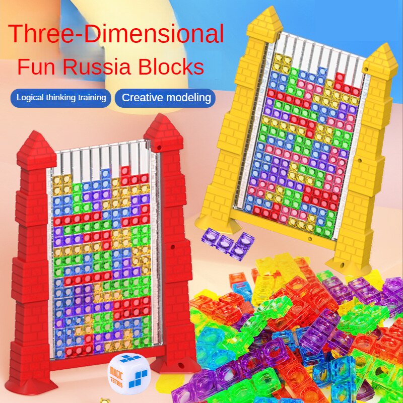 Mainan Puzzle Tetris 3D / 3D Tetris Board Game / Mainan Edukasi Anak
