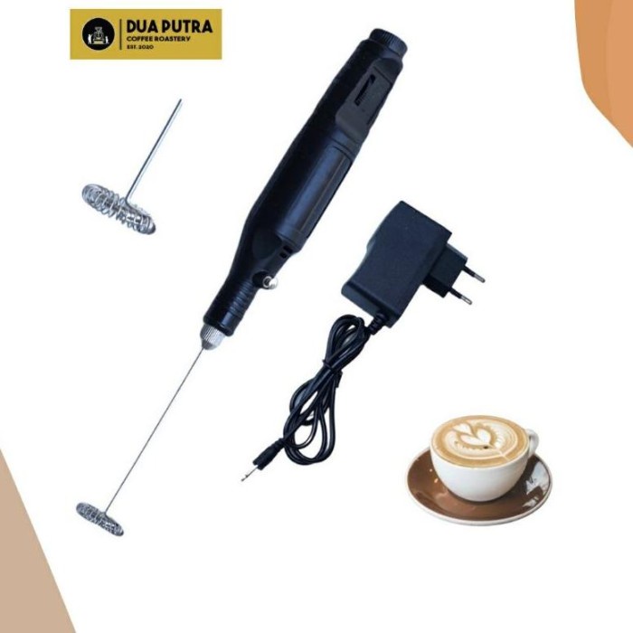 New Milk Frother Listrik Dengan Pengatur Kecepatan/ Milk Frother /Milk - 12 volt, HITAM