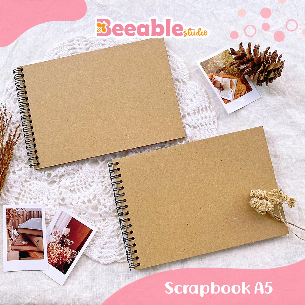 

Scrapbook Buku Album Foto Vintage Aesthetic Polos Notebook Coklat Buku Gambar Story Book Kado