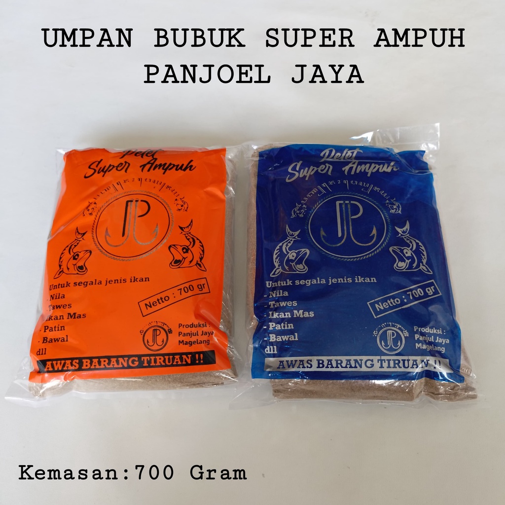 Pelet Bubuk Panjoel Jaya 700 Gram /Pelet Umpan Pancing Super Ampuh Buat Mancing Ikan Nila Mas Gurame