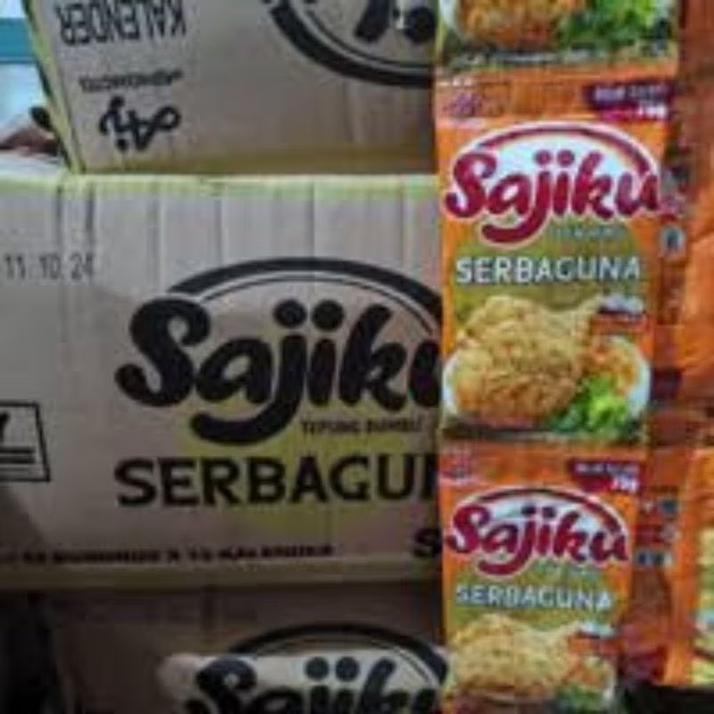 

Sajiku tepung bumbu serbaguna 75g 1 dus isi 12 x 10 renceng