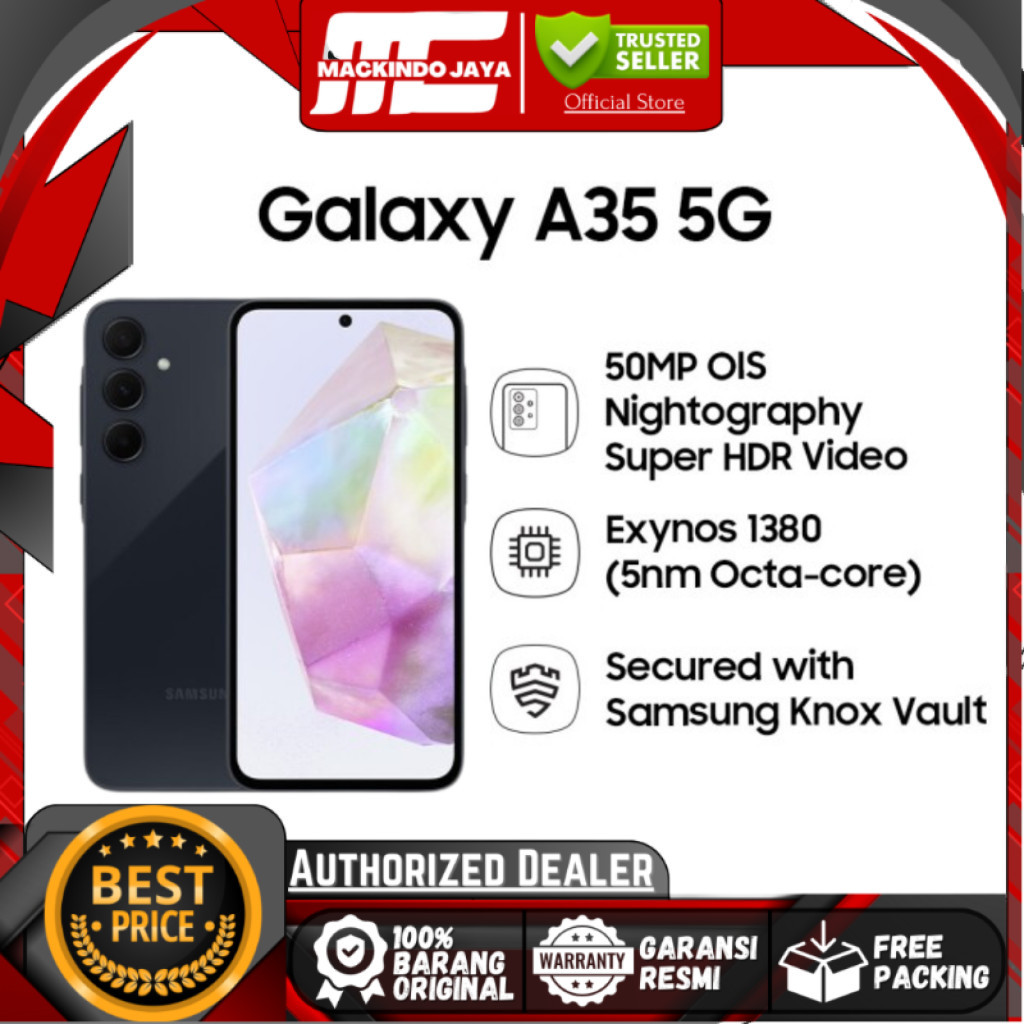 SAMSUNG A35 5G 8/256 GARANSI RESMI SAMSUNG EXTRA GIFT