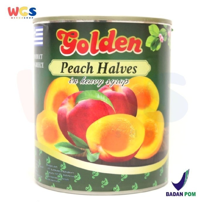 

[Best Seller] Golden Premium Peach Halves in Heavy Syrup From Greece 820 gr - Persik