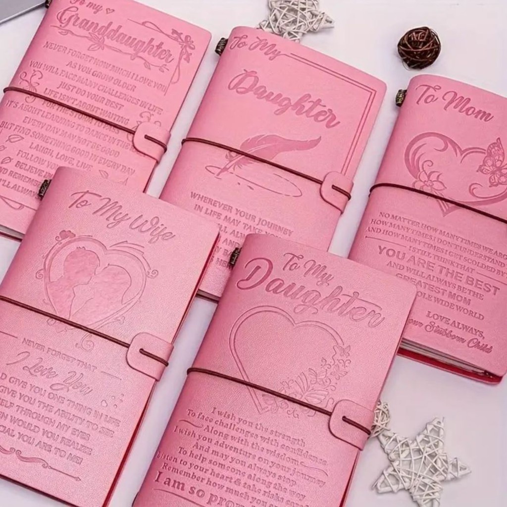 

1Pc European American Style To My Side of Female Pink English Scrapbook Multi-functional Inside Page Journal Sketchbook Planner