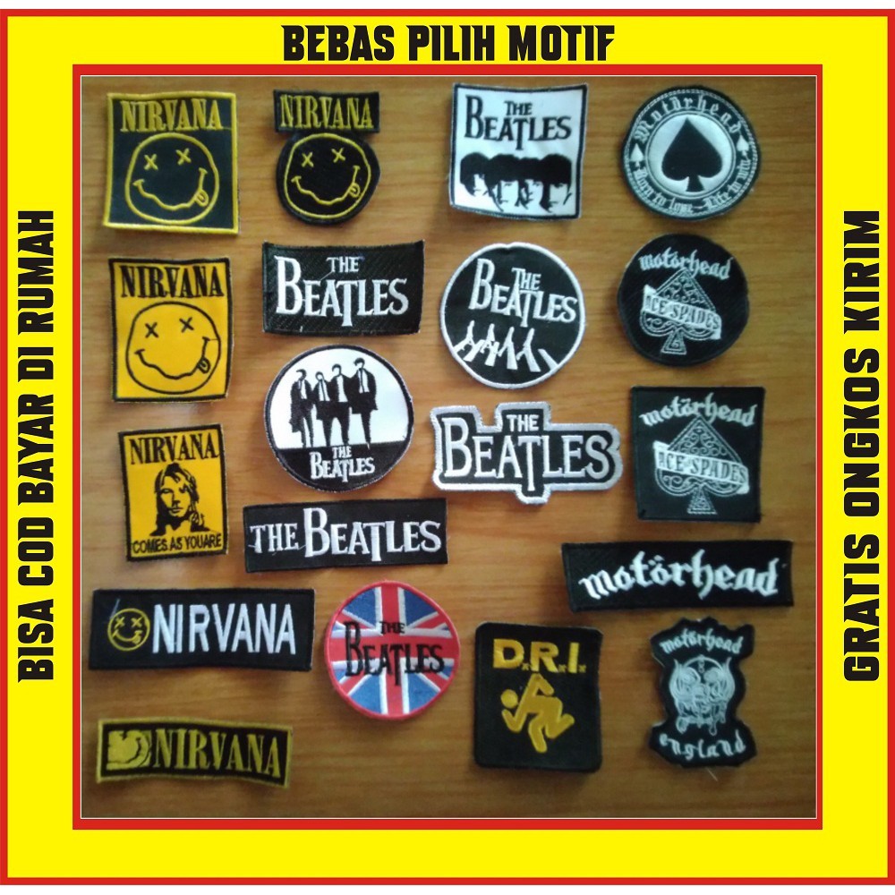Bordir Logo Patch Bordir Murah Emblem Bordir Jaket Motif Band Punk Metal Keren Murahbisa pesan satua