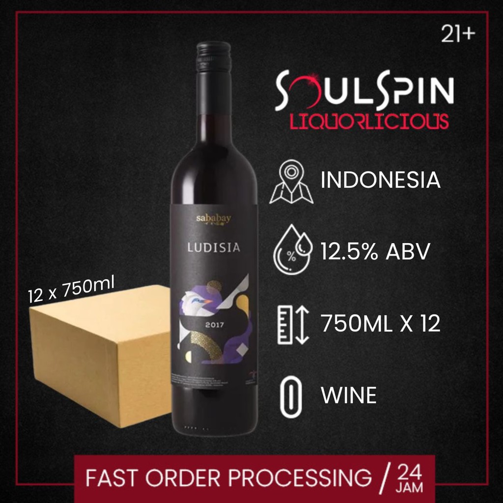 

Sababay Ludisia 750ml [ Dus isi 12 Botol ] Indonesia Sweet Red Wine