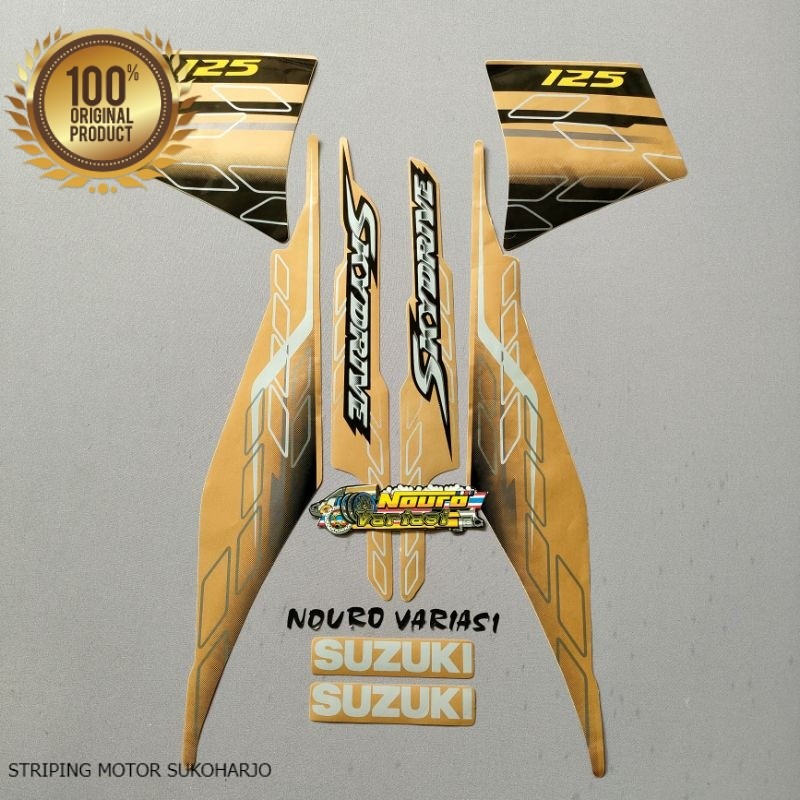 (ORI) Striping Suzuki SkyDrive 125 2009 gold kualitas original pabrik