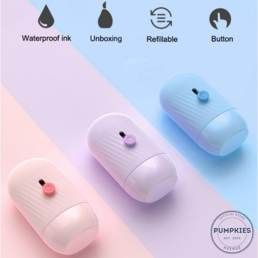 

PUMPKIES Stamp Roller Alat Pelindung Data Penghapus Resi 2 in 1 Cutter Pembuka Paket Mini Design