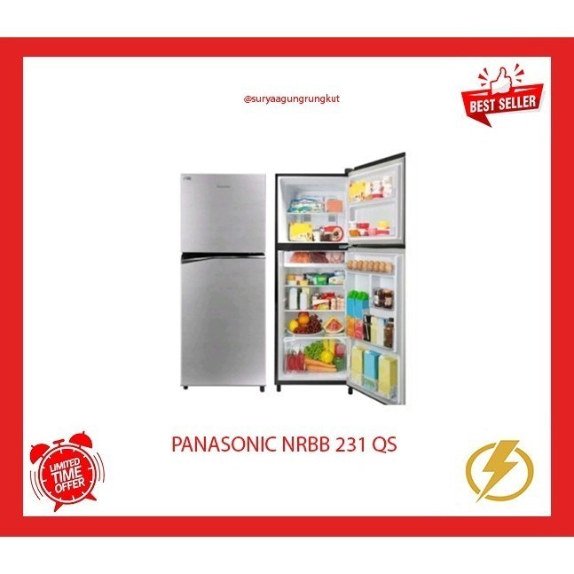 KULKAS PANASONIC 2 PINTU 230 LITER 70 WATT - NRBB 231 QS