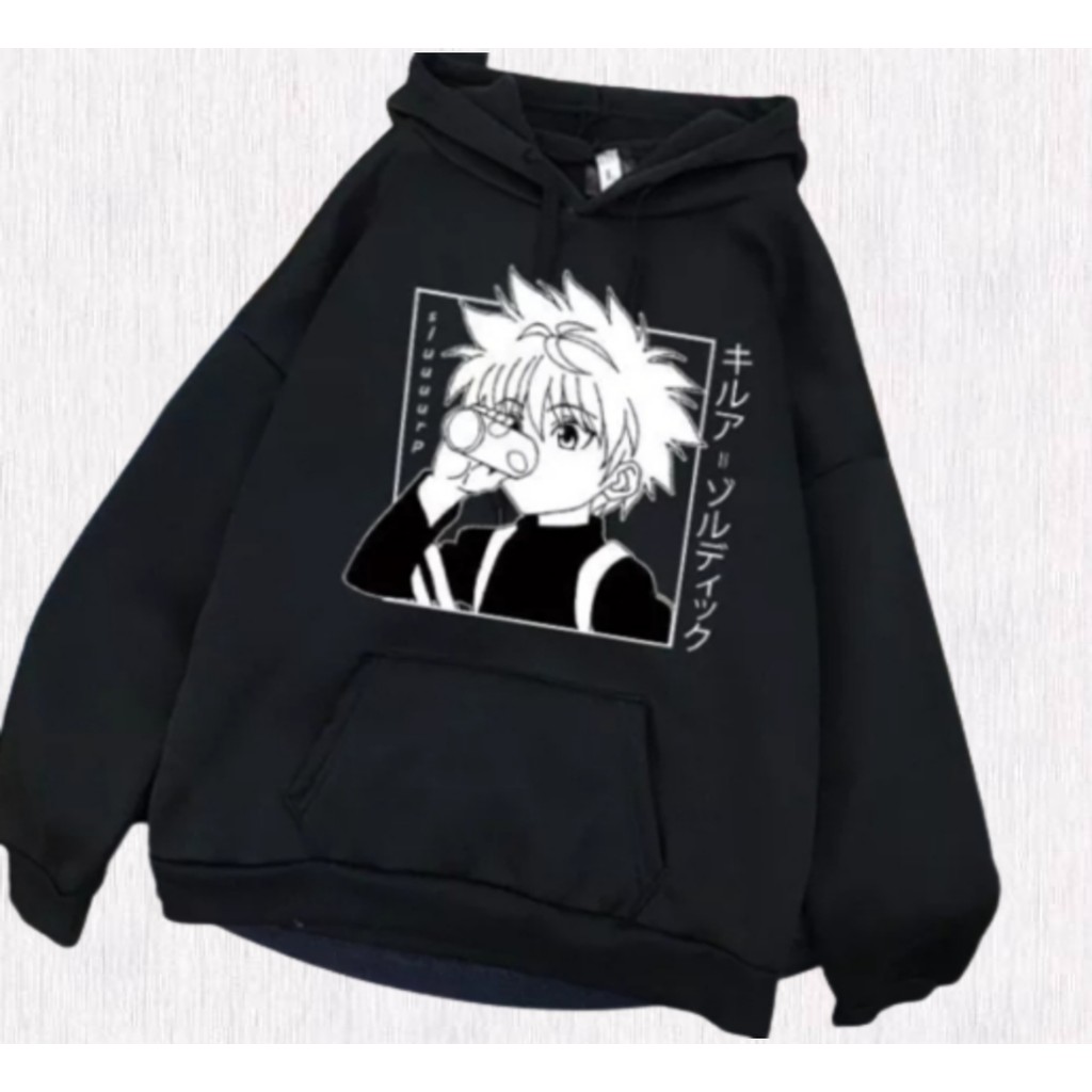 sweater anime killua jaket hoodie anak umur 10 12 tahun switer cowok umur 13 15 tahun tebal