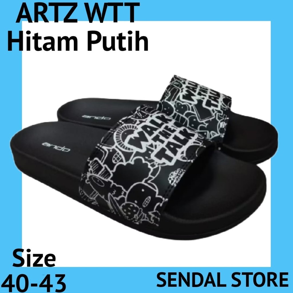 Sendal Ando ARTZ WTT Sendal Slop Dewasa Pria Ukuran 40-43