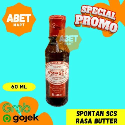 

Spontan SCS Rasa Butter 60ml - 60 Ml Perisa Mentega dan Pewarna Penghilang Amis Telur Pak Pcs Dus