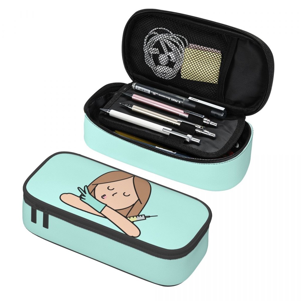 

Custom Korean Enfermera En Apuros Doctor Nurse Medical Pencil Cases for Boys Gilrs Large Storage Pen Bag Box School Supplies