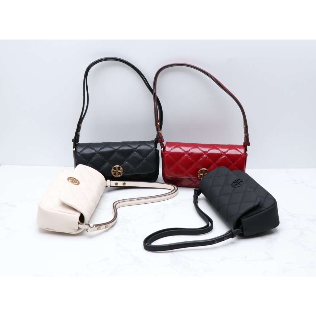 New Counter ORI TORY BURCH 158137 TB Women's Bag Willa Stick Bag Small Fragrant Wind Ling Grid Chain