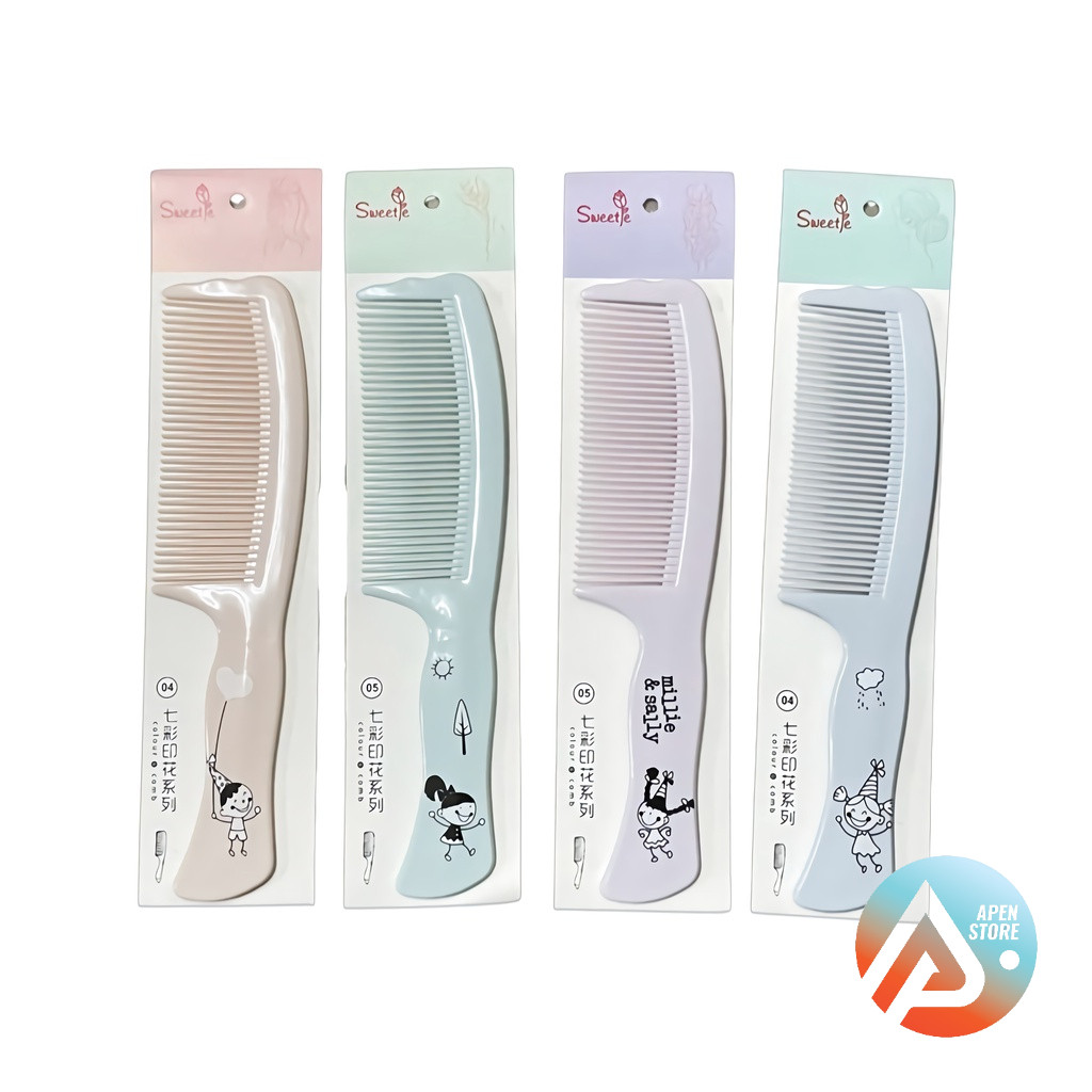 Sisir Rambut Karakter Lucu Wanita