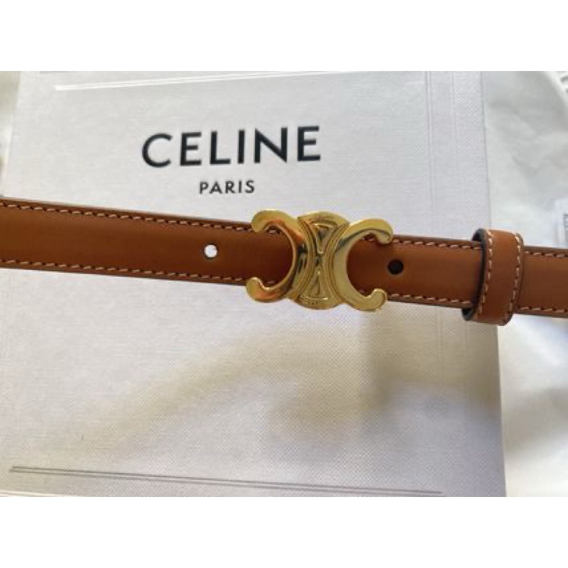 [Instock] Celine small triomphe belt size 70cm