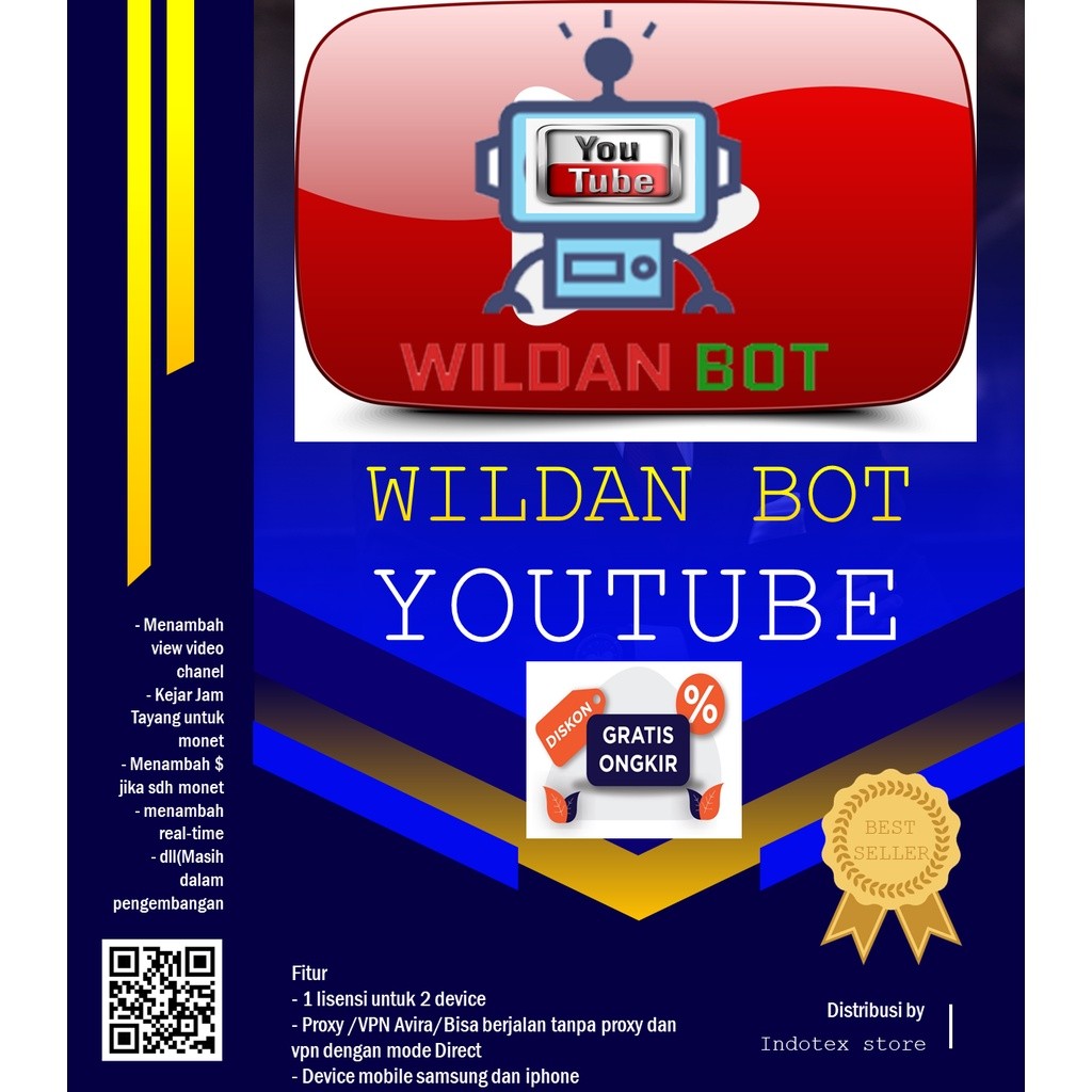 Jual Software Bot youtub view, View you*tube, WILDANBOT