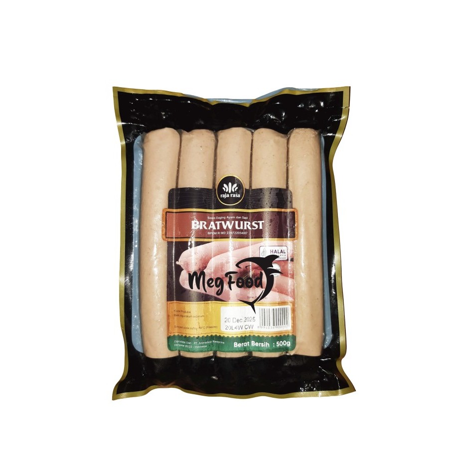 

Sosis Bratwurst Raja Rasa | Sosis Daging Sapi dan Ayam 500 Gram