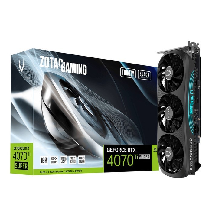 ZOTAC GAMING RTX 4070 Ti SUPER 16GB Trinity OC Black Edition
