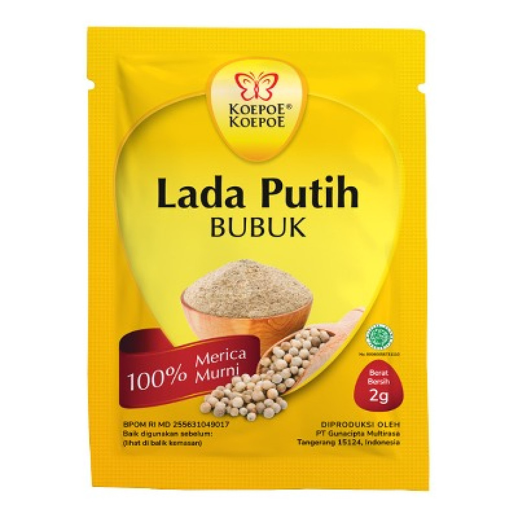 

Koepoe Koepoe Lada Putih Bumbu Dapur Bubuk 10 x 2 g Merica Murni