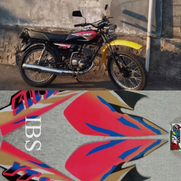 STIKER STRIPING LIS YT115 YT 115 MERAH POLET