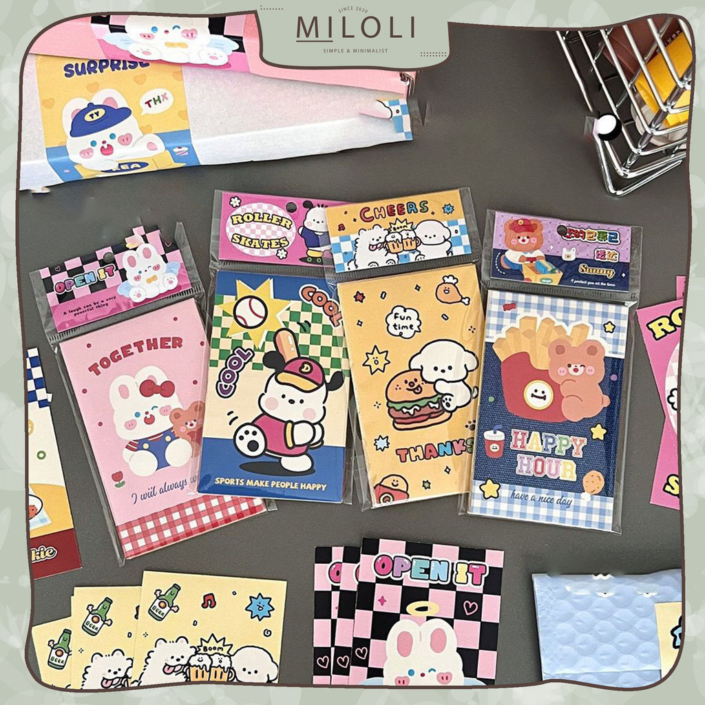 

[MILOLI] 20Pcs/ 10Pcs CUTE SEALING STICKER CARD Art Paper Stiker DIY Diary Jurnal BUJO Planner Deco Stiker Hias - B0497
