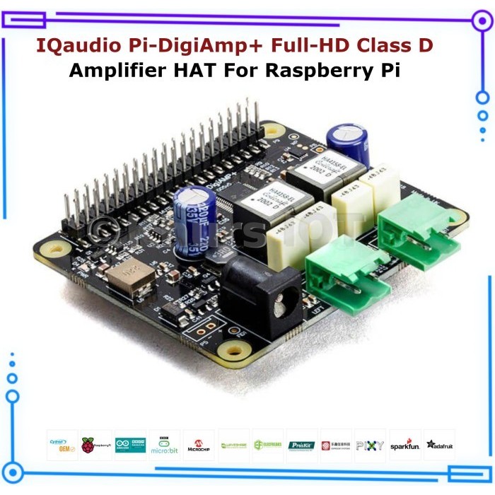 GD88 IQaudio Pi DigiAmp+ Full HD Class D Amplifier HAT