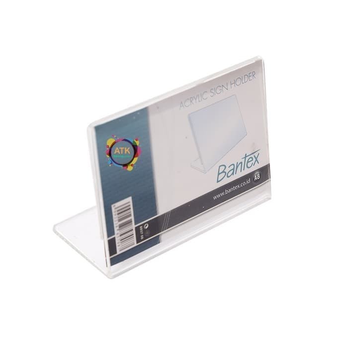 

Bantex Slanted Name Plate Holder Ukuran A8 / Acrylyc Papan Nama Meja