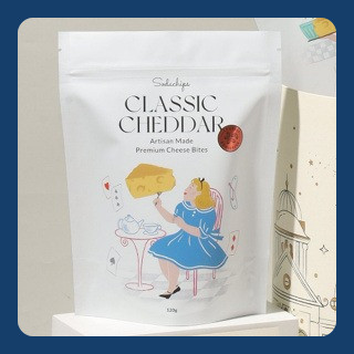 

Classic Cheddar Cheese Bites 140g - healthy snack by Sodachips (no MSG)