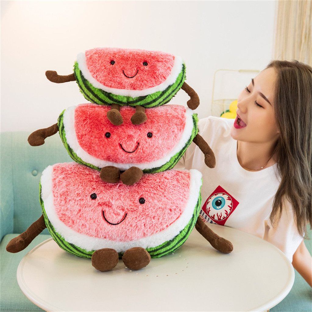30/50/60cm Jellycat Watermelon Plush Toys Creative Simulation Watermelon Toy Jellycat Fruit Stuffed 