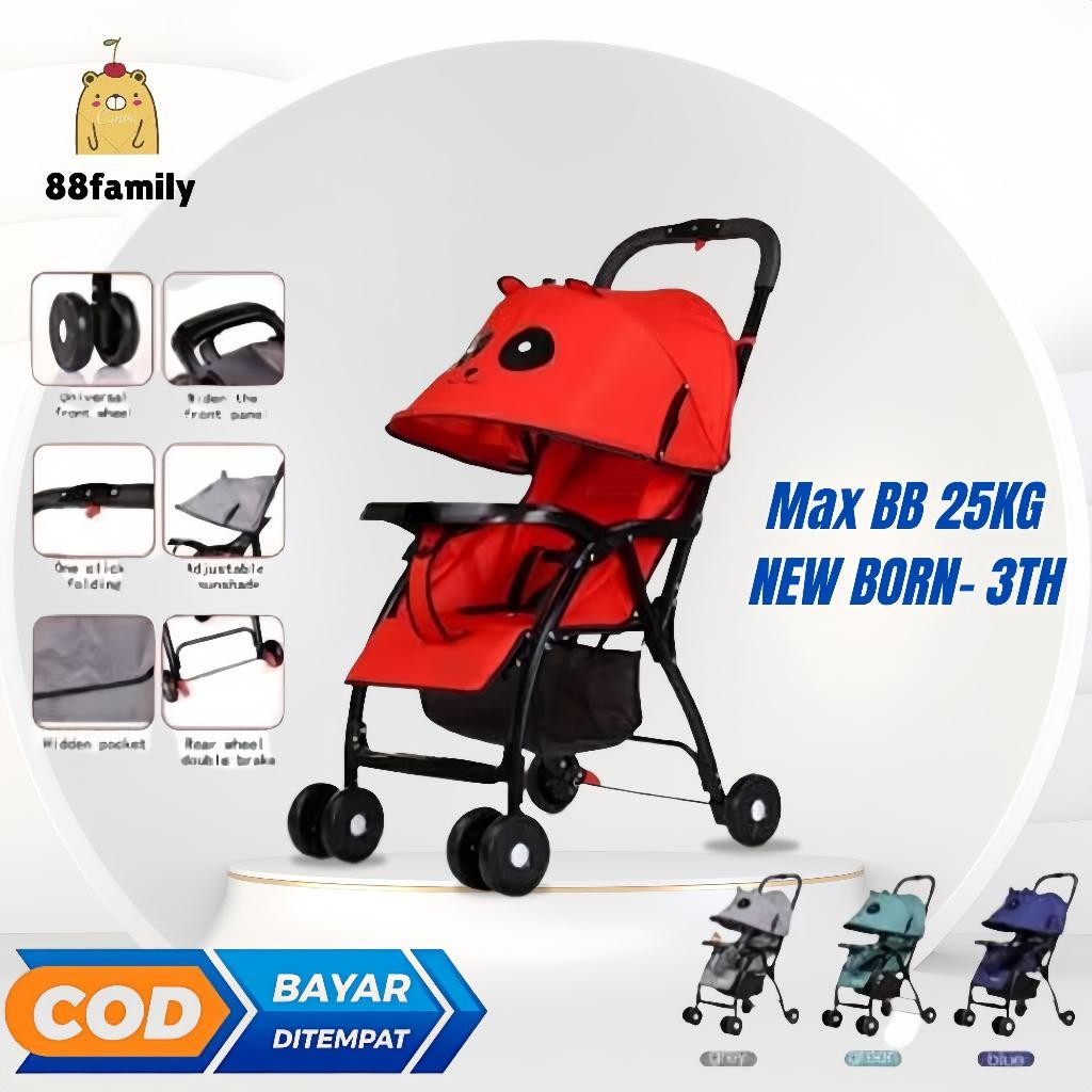 Kereta Dorong SpaceBaby Roda 4 Travelling Stroller Bayi Kode JW 766