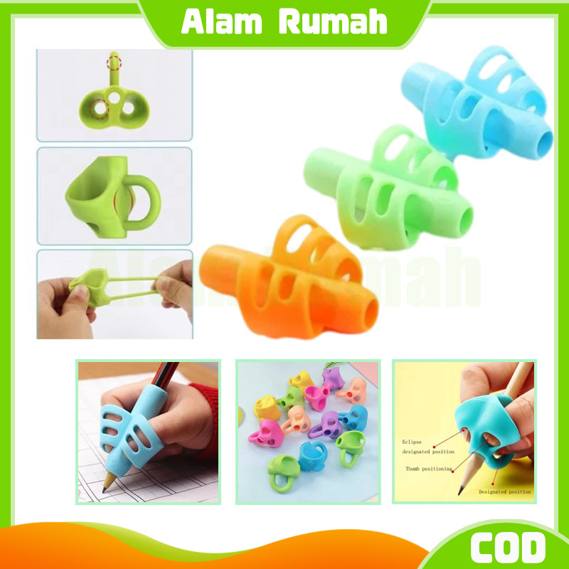 

Alat Membantu Latihan BelajarMenulis Pegang Pensil 3jari Silikon/3 Jari Silikon Alat Pegang Pen