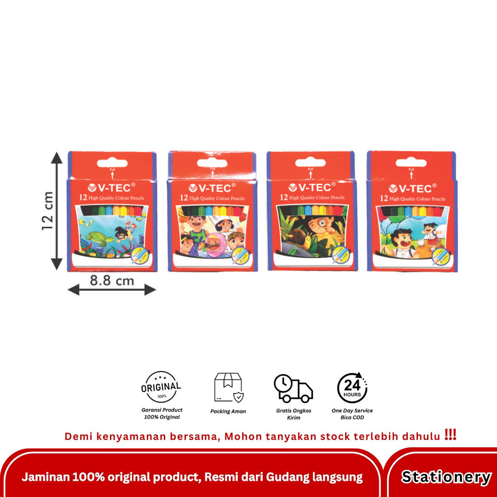 

V-TEC OIL COLOUR PENCIL PENSIL WARNA 5112 PENDEK