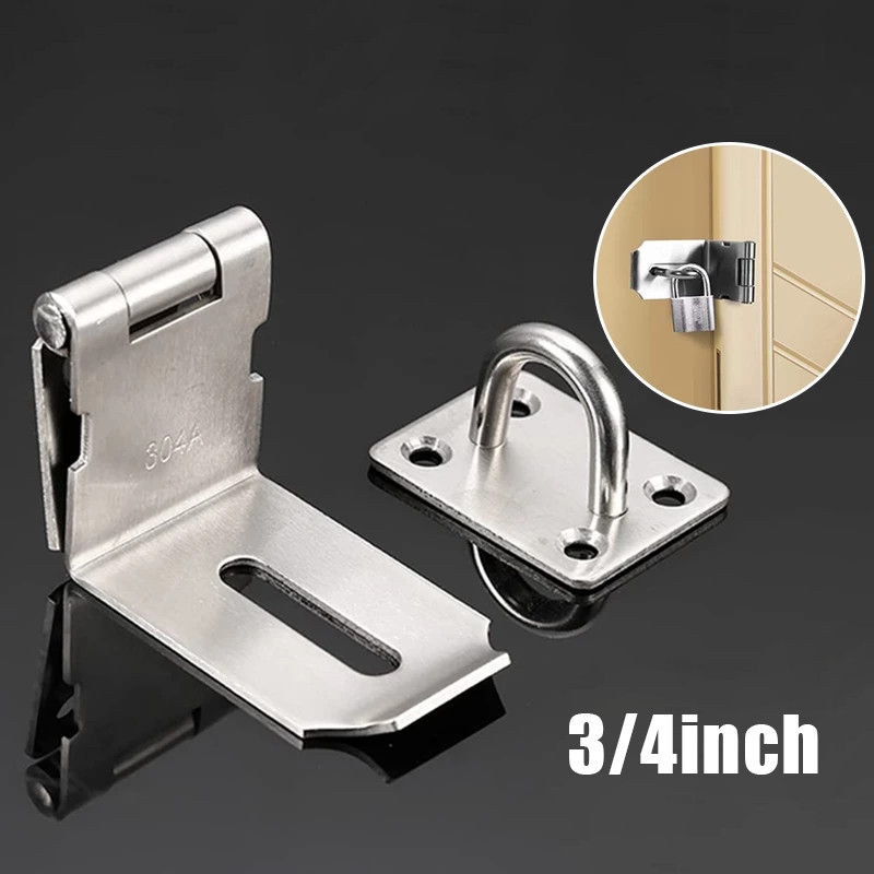 Overval Gembok Kunci Kait - Plat Siku, Hasp Lock, Stainless Overpal