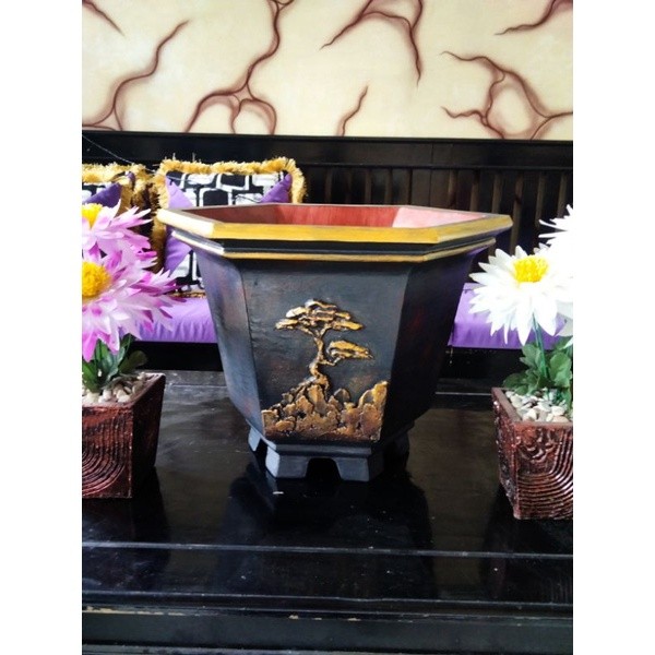 Jual Pot Bonsai Relief karakter