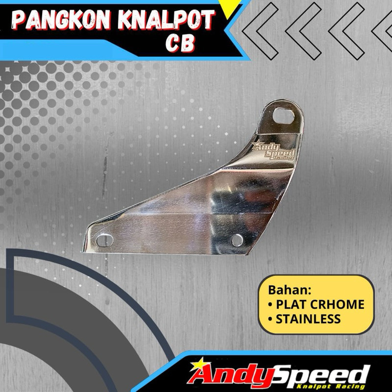 Pangkon knalpot braket dudukan CB100 CB125 corbi plor bahan tebal merk ANDY SPEED