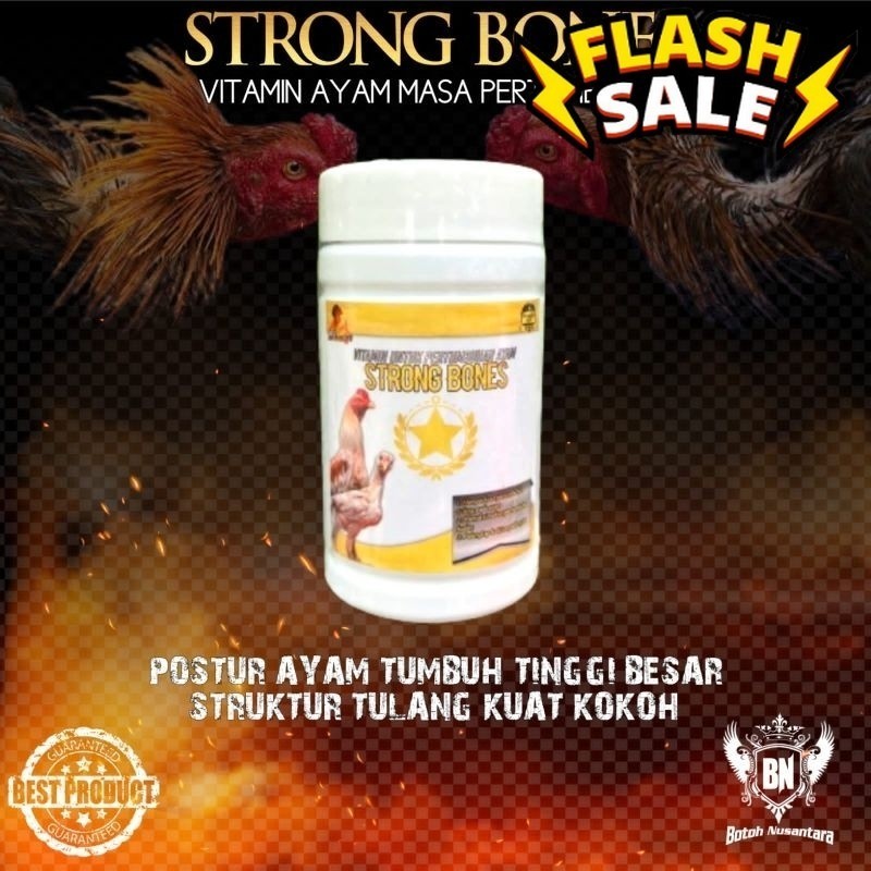 Hot Vitamin ayam extra kalsium STRONG BONES untuk kekuatan dan pertumbuhan tulang ayam bangkok