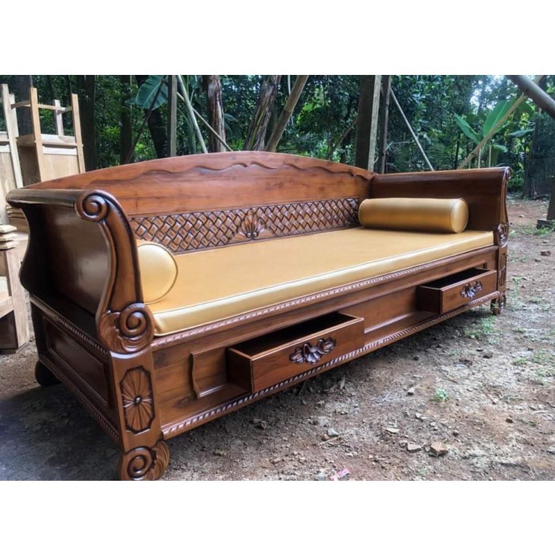 Kursi/Bangku Bale-Bale Kayu Jati Solid Custom
