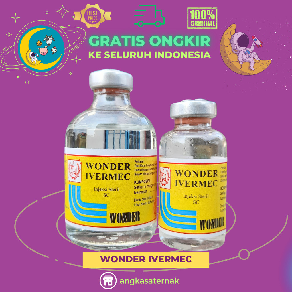 WONDER IVERMEC 50 & 20 ML - Mengatasi Cacingan, Kutu & Lainnya Pada Hewan Kesayangan.