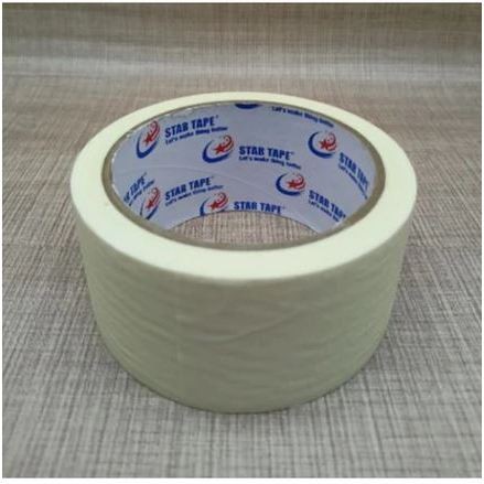 

Lakban kertas 2 inch x 20 meter / Masking tape 48mm x 20 meter Merk Random