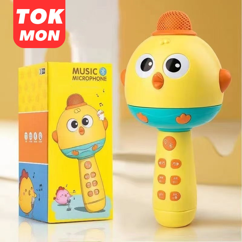 Multifungsi Mikrofon Anak Bluetooth Wireless Speaker Mainan Mikrofon Kartun Nyanyi Anak Perempuan