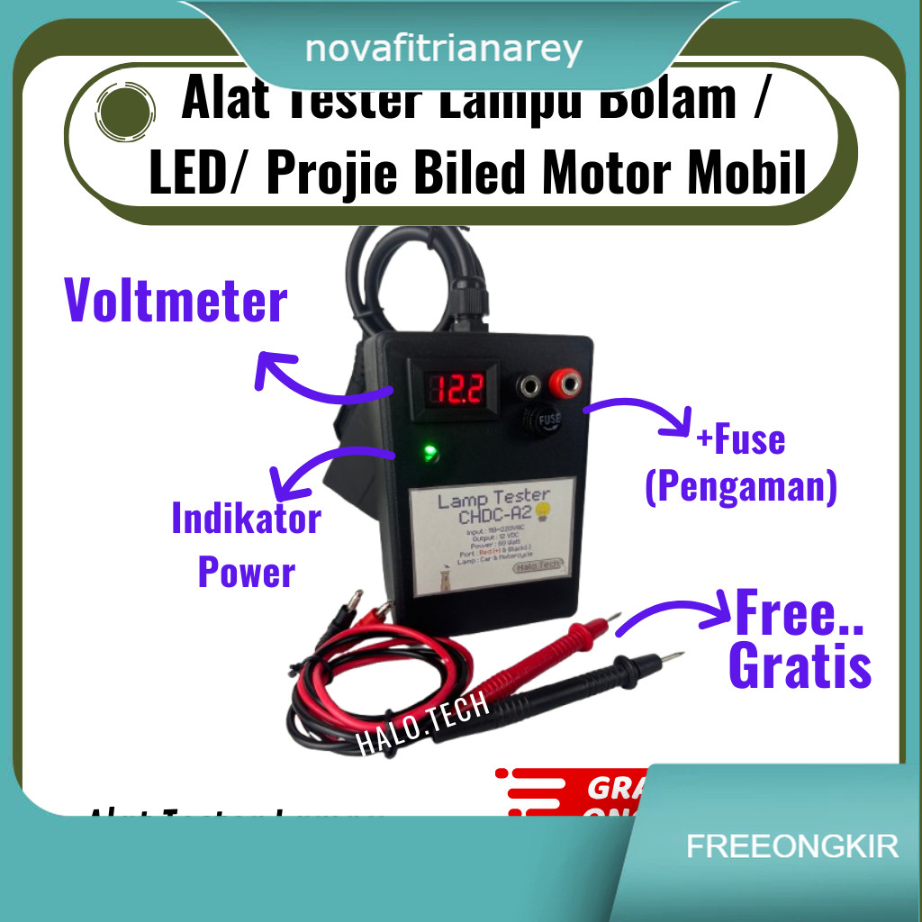 Tester lampu LED Motor Mobil Biled Projie Bohlam Bolam LED Halogen