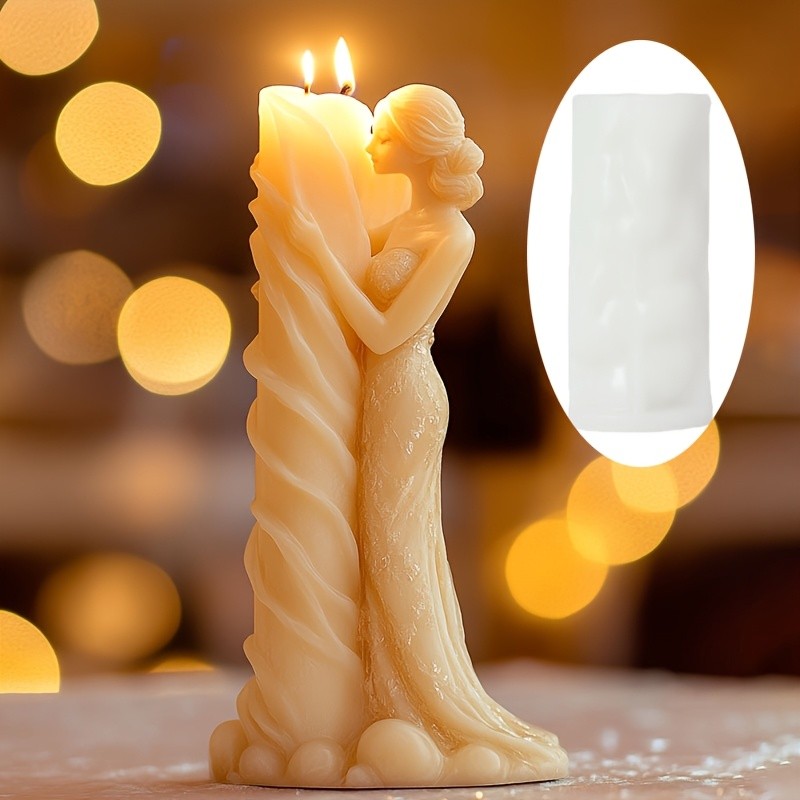 

3D Wedding Girl Aromatherapy Candle Silicone Mold DIY Girl Candle Mould Gypsum Clay Epoxy UV Resin Mold Molds Home Decor