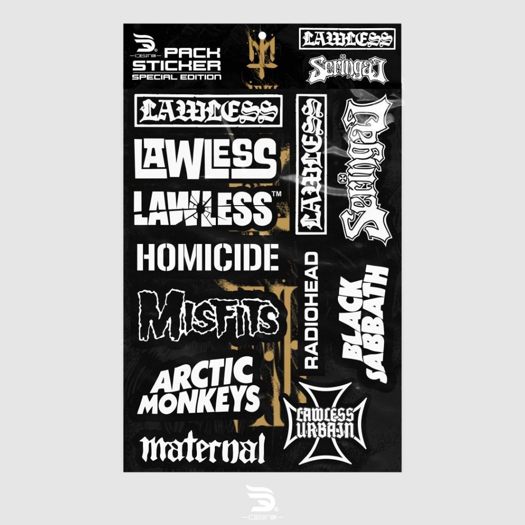 

Stiker Pack Lawless - Stiker Aesthetic Laptop, Aksesoris Hp, Anti Air, Motif,helm,tumbler